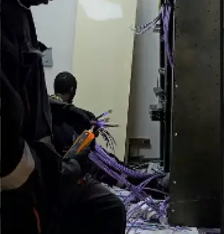 ICT project highlight showing server room setup