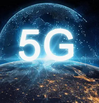 A graphic illustration of 5G technology used in delivering ICT solutions