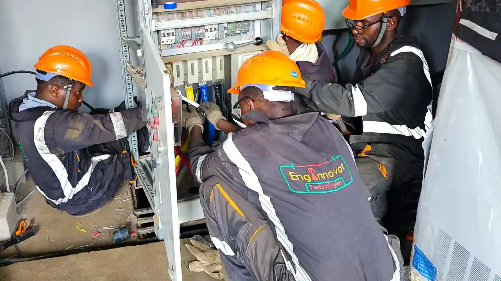 Cover image with our technicians deploying an electrical power system