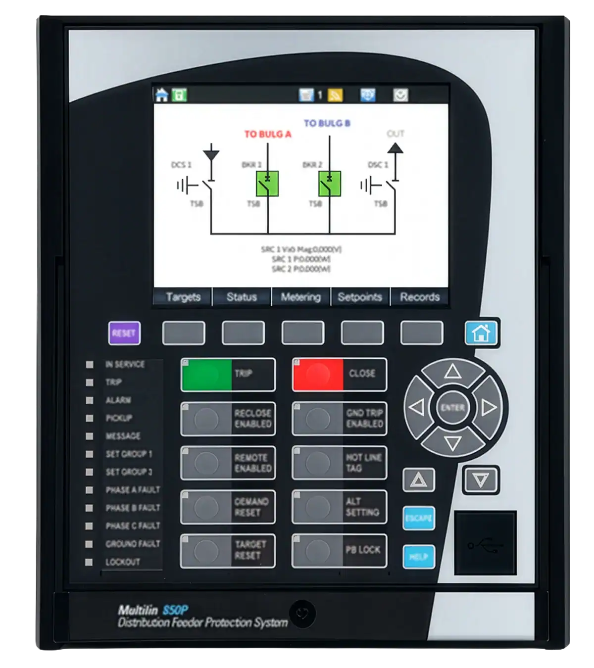 Feeder protection system used for fault detection and isolation in overhead and underground electrical distribution feeders.