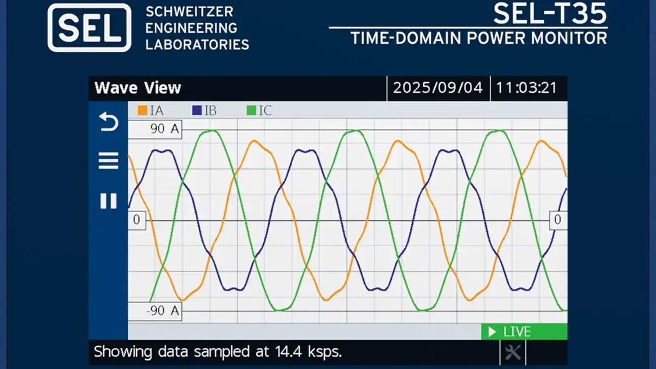 The SEL-T35 streams high-precision ac and dc voltage and current measurements to Synchrowave software for wide-area, real-time data analysis.