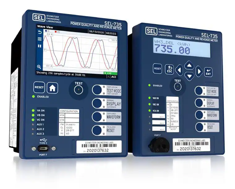 The SEL-735 offers high-accuracy metering combined with detailed power quality analysis.