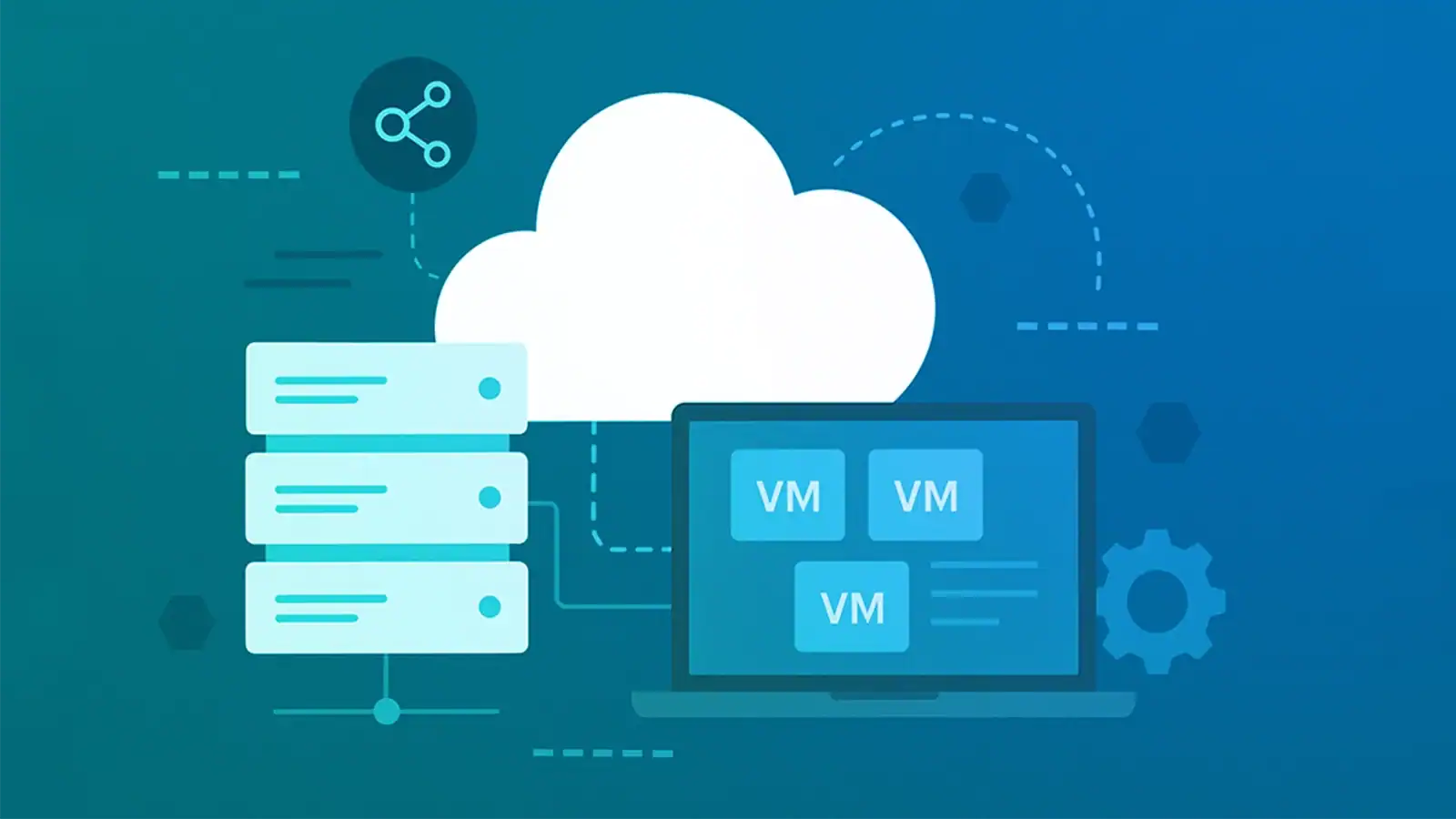 Virtualisation solutions with virtual machines running on cloud and on-premise server infrastructure.