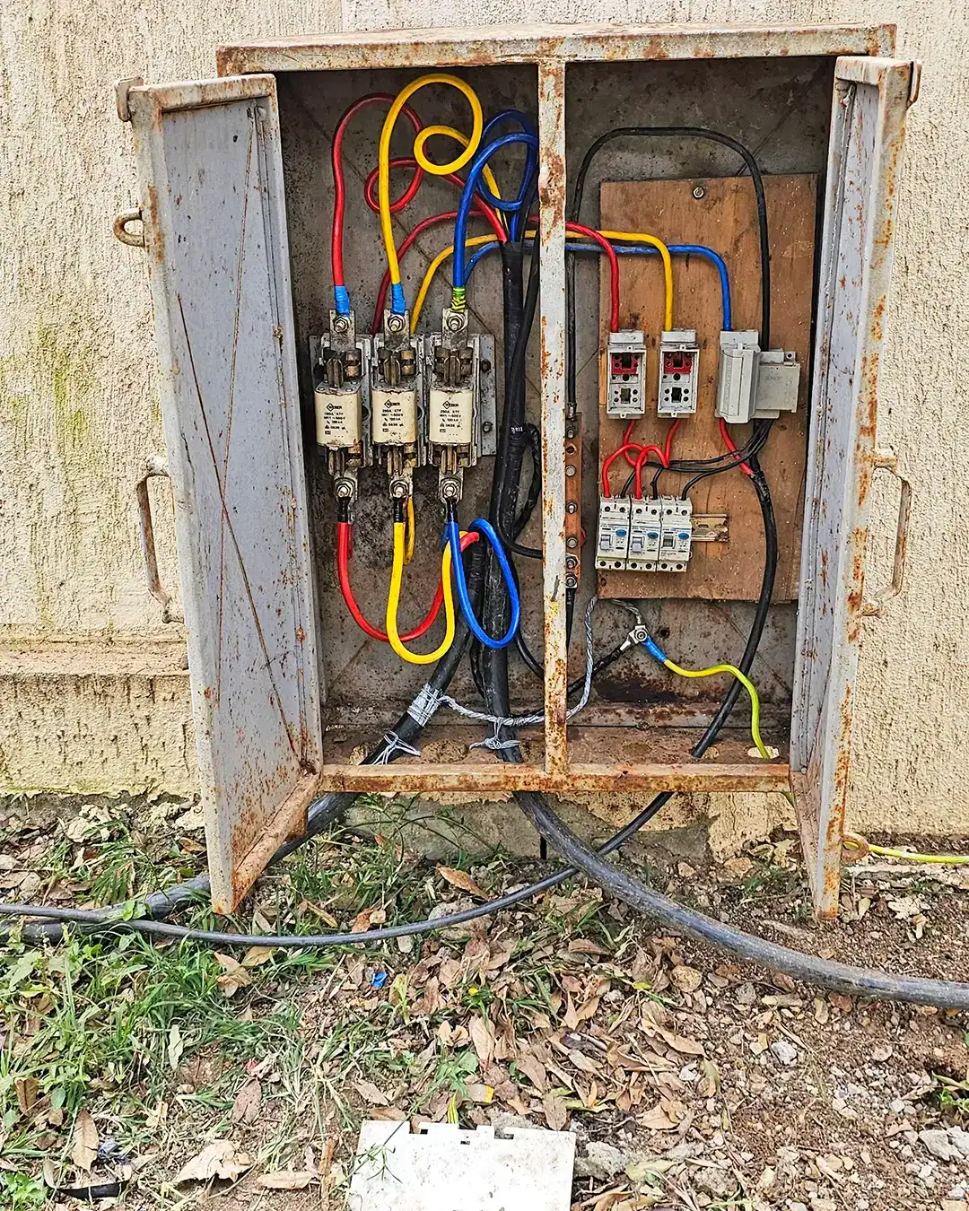 Cleaned, re-terminated, and safely secured main distribution board cutout terminal after emergency rectifications.